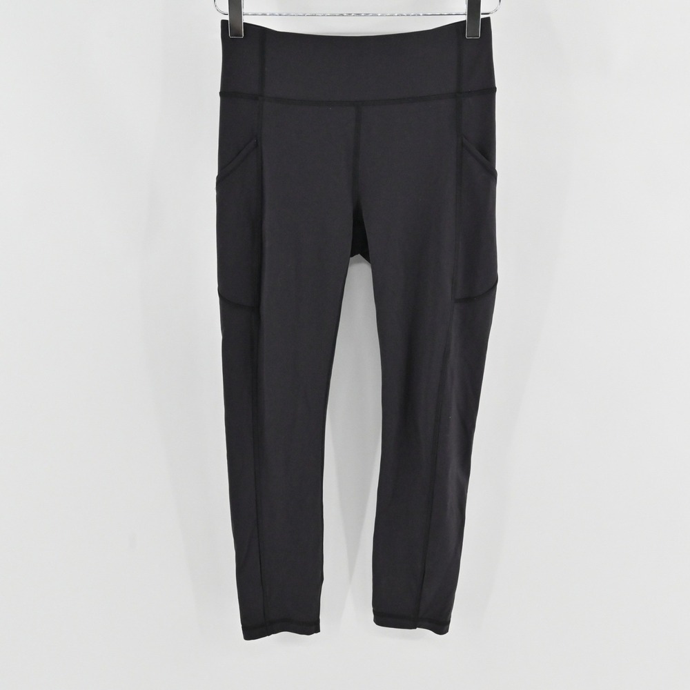 Lululemon Fast Free 7/8 Tight Womens Size 6 Black Yoga Activewear Leggings Gym